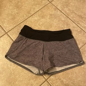 GRAY LULULEMON 4 INCH SHORTS PERFECT CONDITION!!